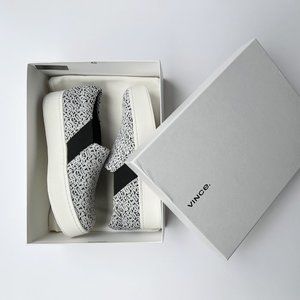 VINCE Warren Platform Sneaker Black/White Size 8M